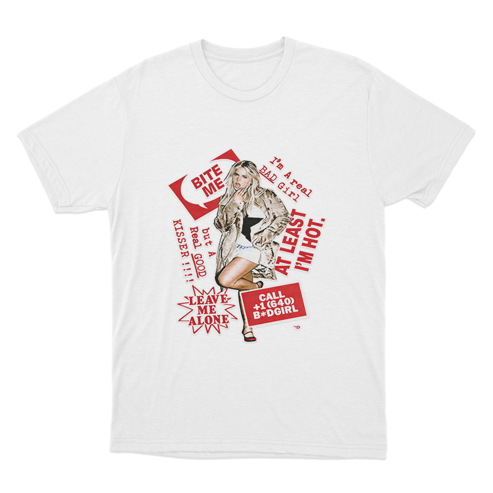 Bad Girl Collage T Shirt White Bad Girl Collage T Shirt White