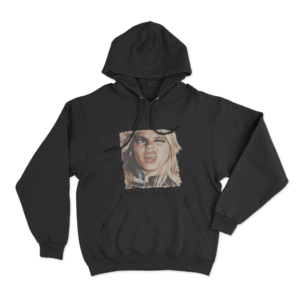 Grunge Portrait Hoodie Black 1