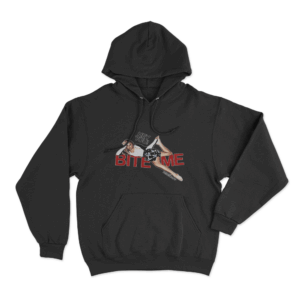 Playful Bite Me Hoodie Black 1