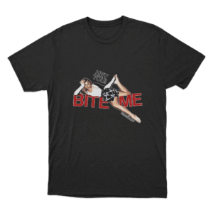 Playful Bite Me T Shirt Black