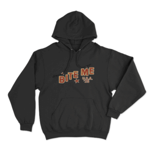 Vintage Bite Me Hoodie Black